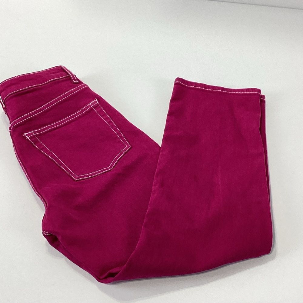 Topshop Moto Straight Leg Jeans Size 25 Fuchsia Pink - Picture 10 of 10